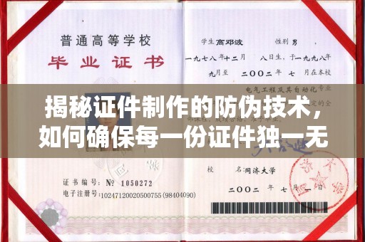 桐城揭秘证件制作的防伪技术，如何确保每一份证件独一无二