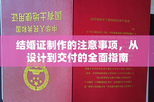 桐城结婚证制作的注意事项，从设计到交付的全面指南