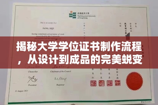 桐城揭秘大学学位证书制作流程，从设计到成品的完美蜕变