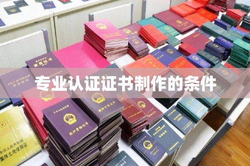 桐城专业认证证书制作的条件