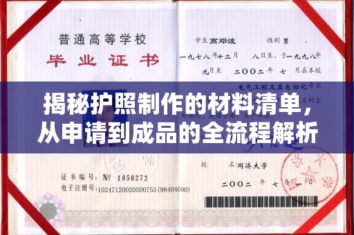 桐城揭秘护照制作的材料清单，从申请到成品的全流程解析