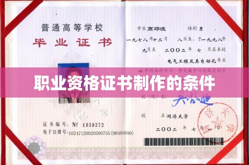 桐城职业资格证书制作的条件