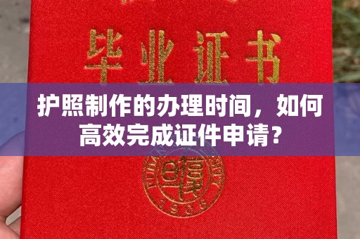 桐城护照制作的办理时间，如何高效完成证件申请？
