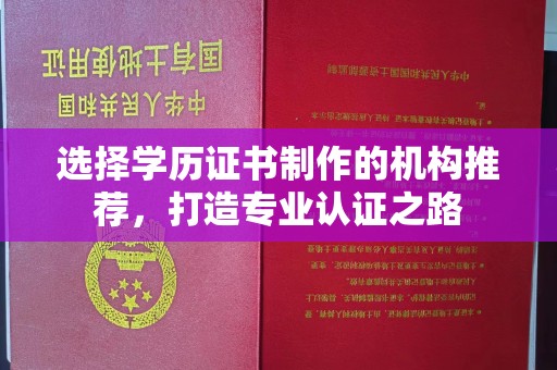 桐城选择学历证书制作的机构推荐，打造专业认证之路