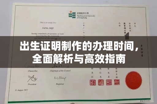 桐城出生证明制作的办理时间，全面解析与高效指南