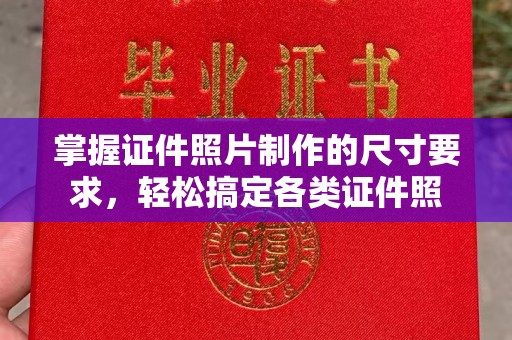 桐城掌握证件照片制作的尺寸要求，轻松搞定各类证件照