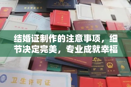 桐城结婚证制作的注意事项，细节决定完美，专业成就幸福