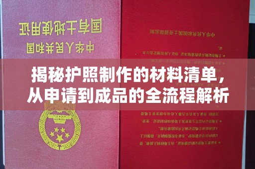 桐城揭秘护照制作的材料清单，从申请到成品的全流程解析