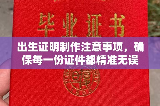 桐城出生证明制作注意事项，确保每一份证件都精准无误
