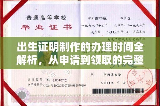 桐城出生证明制作的办理时间全解析，从申请到领取的完整指南