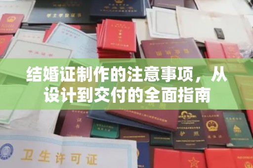 桐城结婚证制作的注意事项，从设计到交付的全面指南